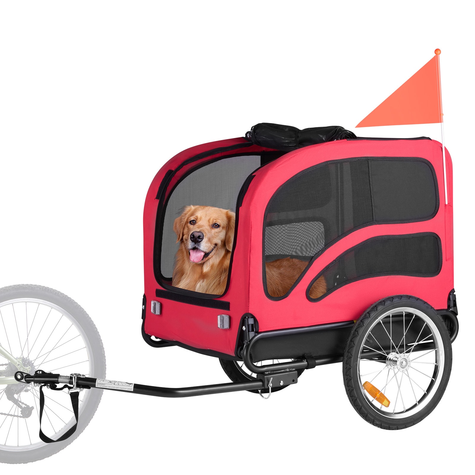 Dog Bike Trailer For Pet Transportation With Quick Release Wheels_voghion.com